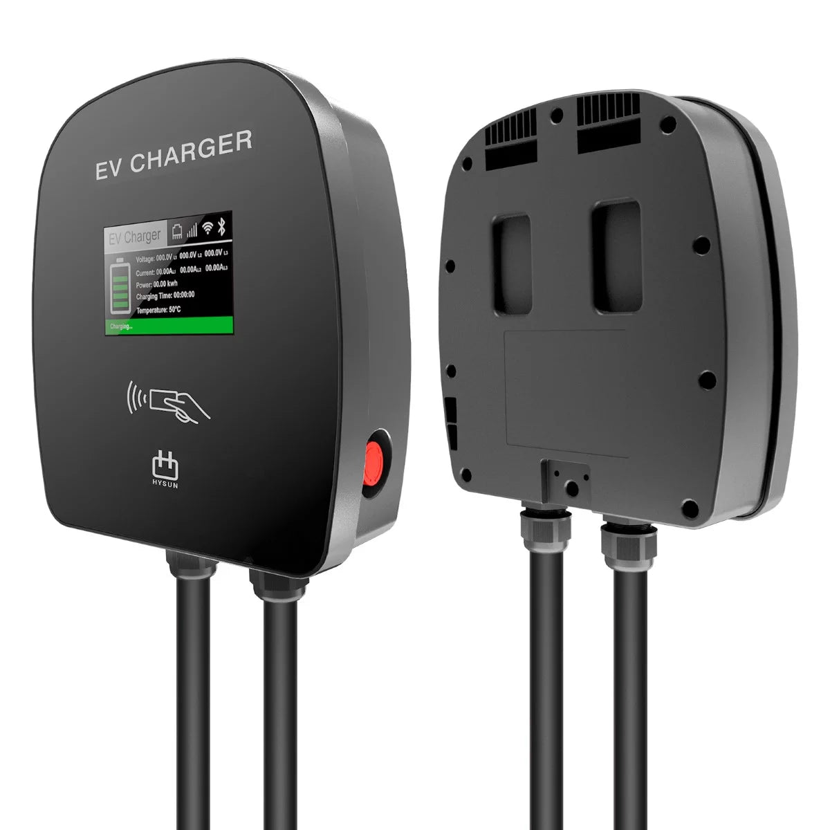 Hysun Model3 7KW 11KW 22KW Wallbox EV Charger type 2 connector Commercial using with OCPP