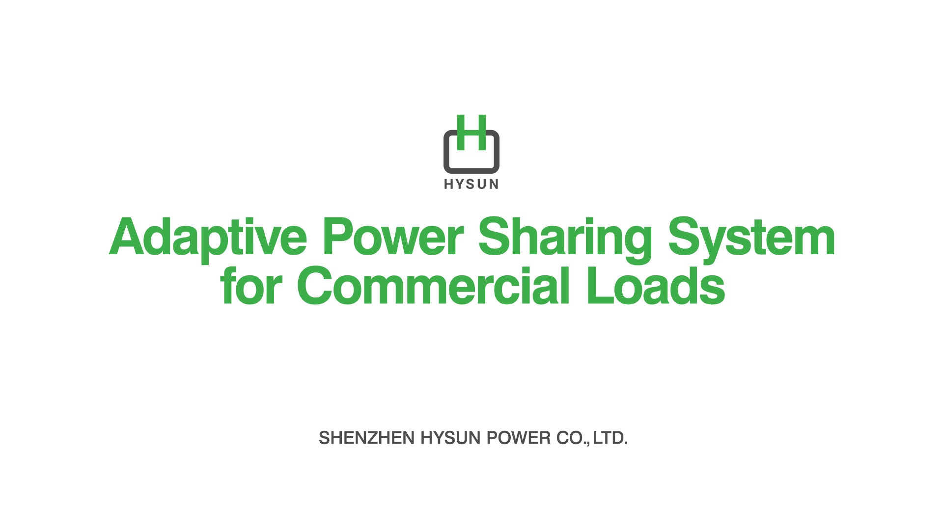 Adaptive Power Sharing System for Commercial Loads