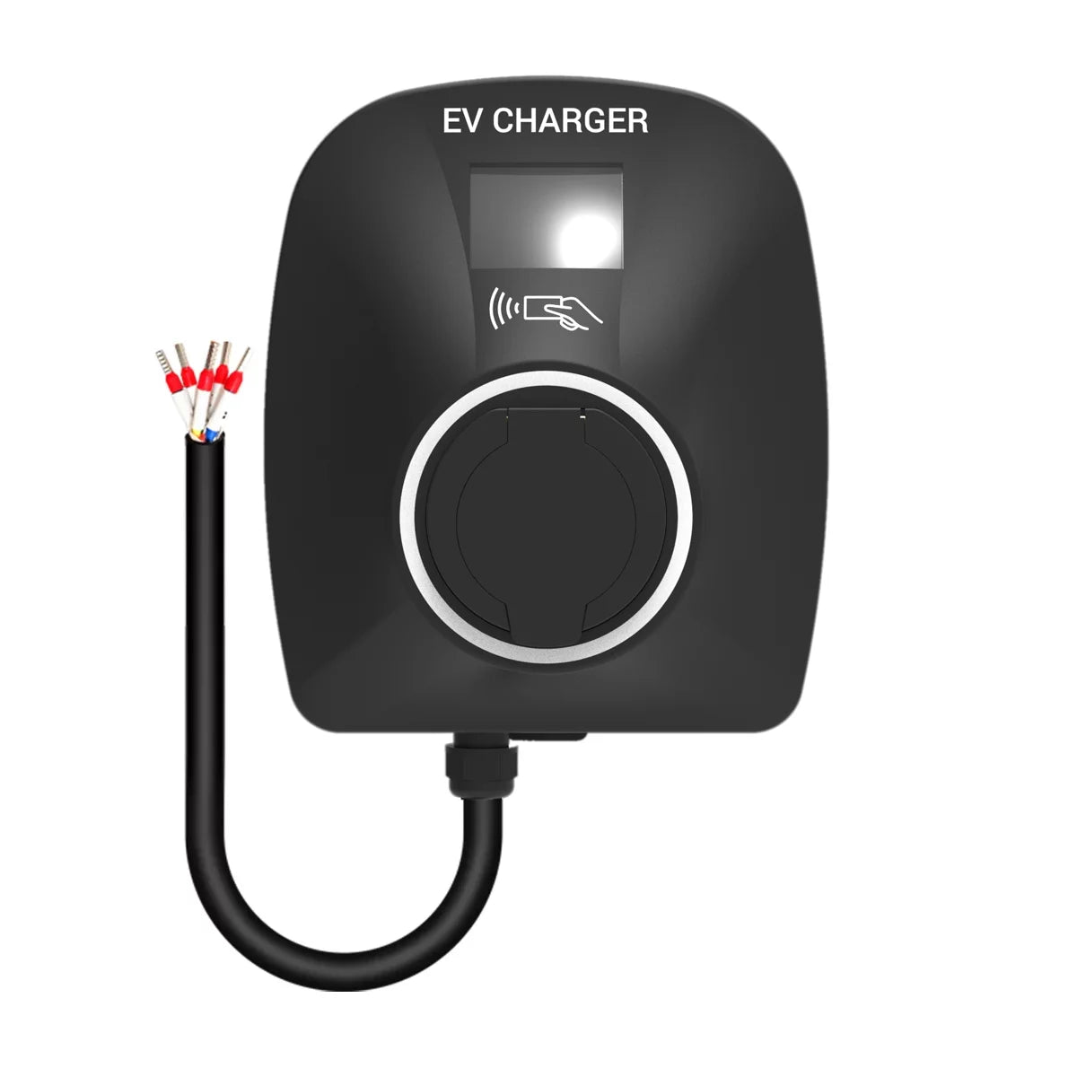 Hysun Model 3 7KW 11KW 22KW Wallbox EV Charger with AC Socket with screen