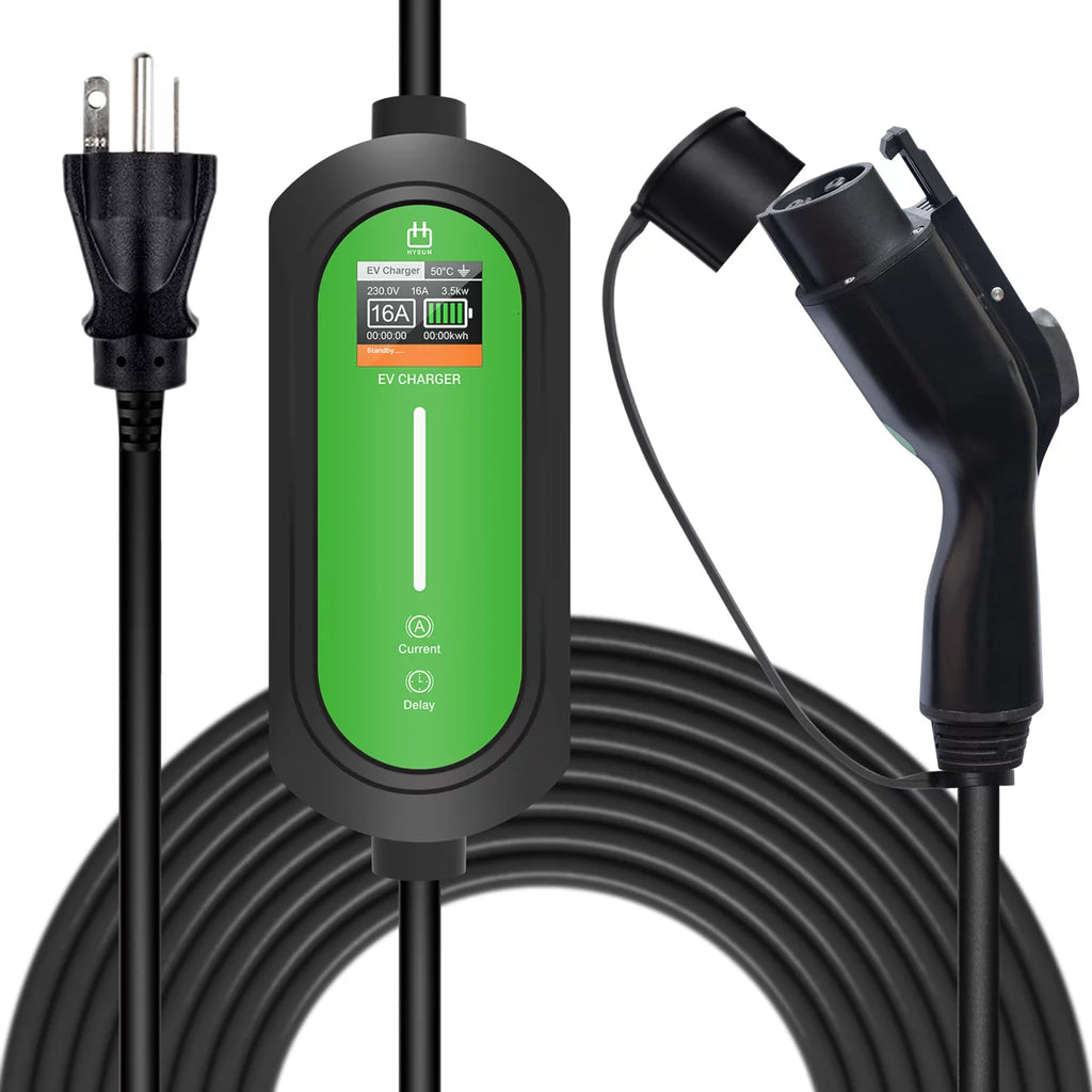 Hysun Level 2 3.5KW 7KW 9KWPortable EV Charger with J1772 Charging Plu
